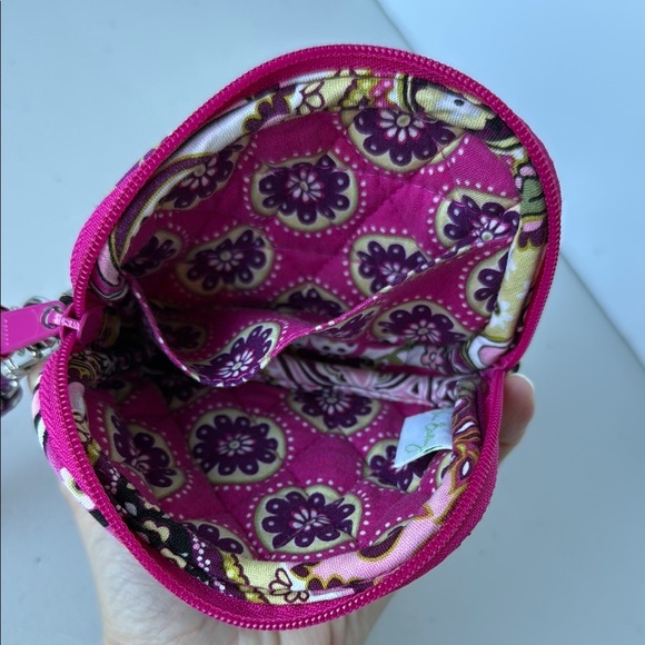 Vera Bradley Very Berry Paisley Tech Case Floral Coin Purse Wristlet - Picture 11 of 16